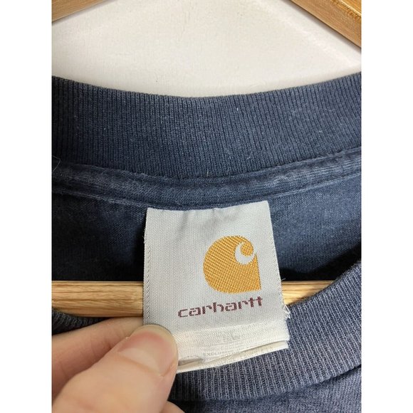 Carhartt Men's Blue Distressed Hip Hop Grunge 2XL T-Shirt - Picture 5 of 9